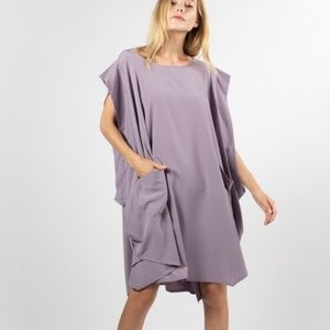 Dolman Sleeve Tunic Midi Dress